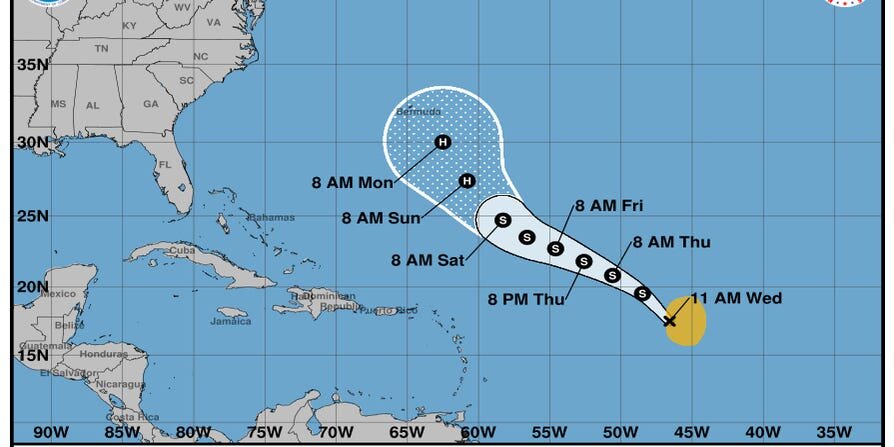 Tropical Storm Gabrielle Forms in the Atlantic