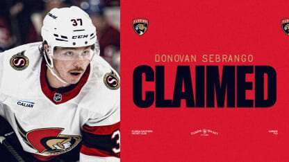 Florida Panthers Claim Defenseman Donovan Sebrango Off Waivers