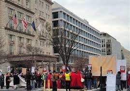 More Than One Hundred Demonstrators Rally at White House to Protest Trump Administration’s Immigration Policies