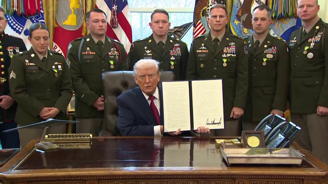 President Trump just awarded U.S. service members with the Mexican Border Defense Medal in the Oval Office for deploying and securing the southern border