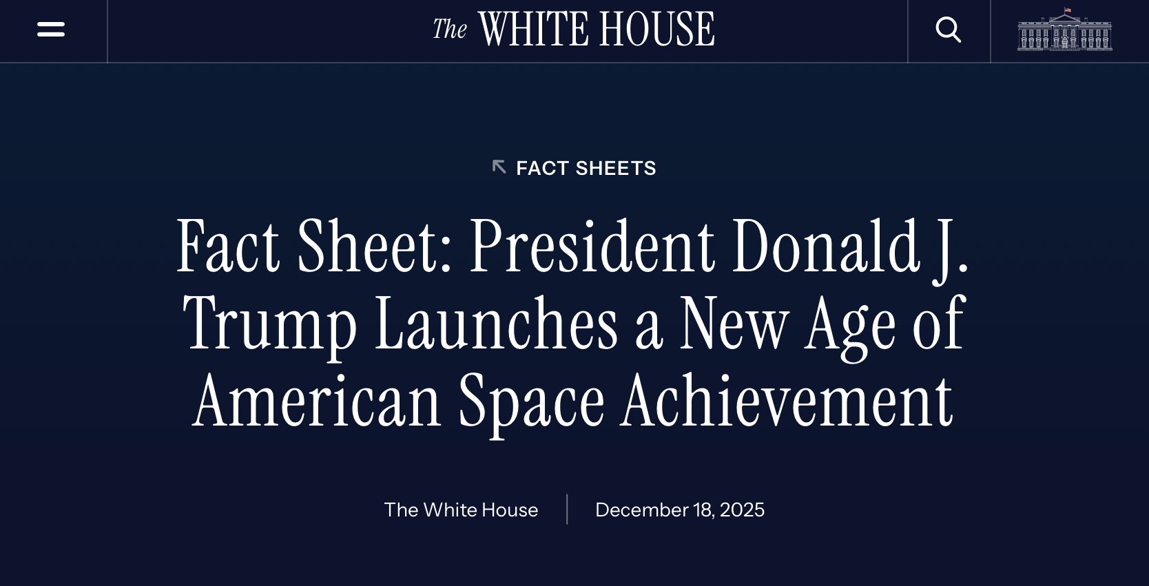 Trump Orders New American Space Push: Moon Return by 2028, Lunar Outpost by 2030, Mars Preparations Accelerated