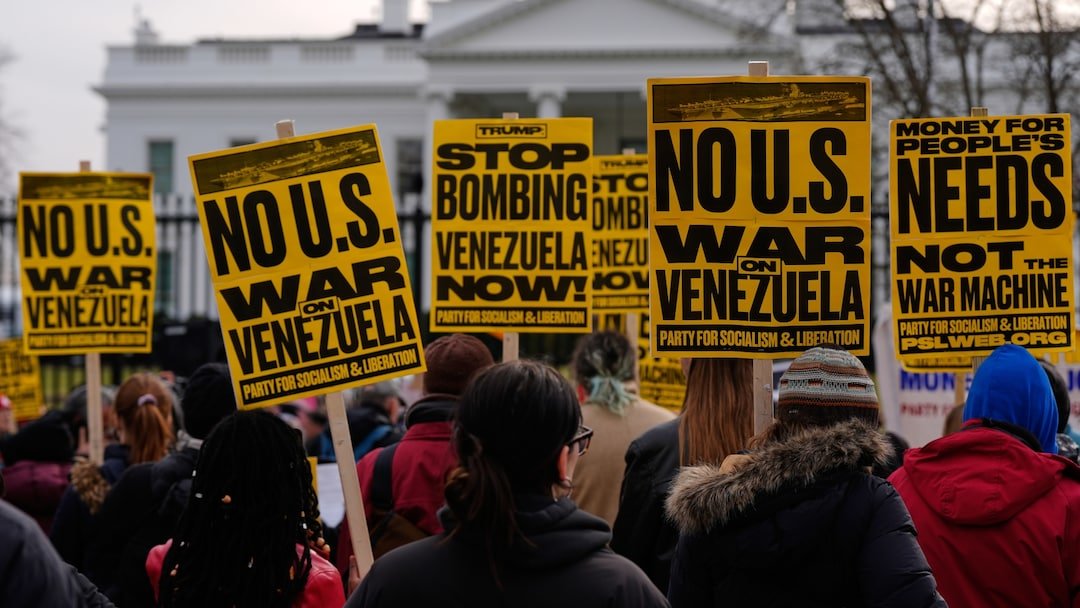 Anti-War Demonstrators Rally in Washington Against U.S. Military Action on Venezuela