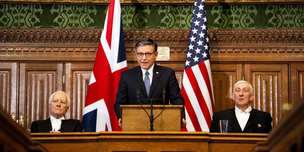 Mike Johnson Makes Historic First Address to British Parliament in Commemoration of America’s 250th Anniversary