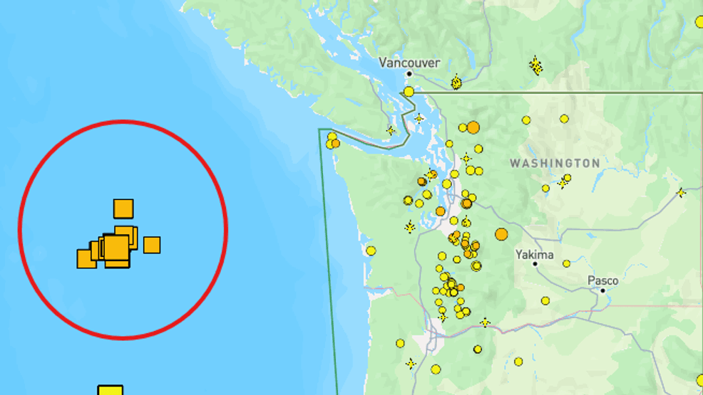 Series of Earthquakes Rattles Offshore Washington as Dozens of Tremors Recorded