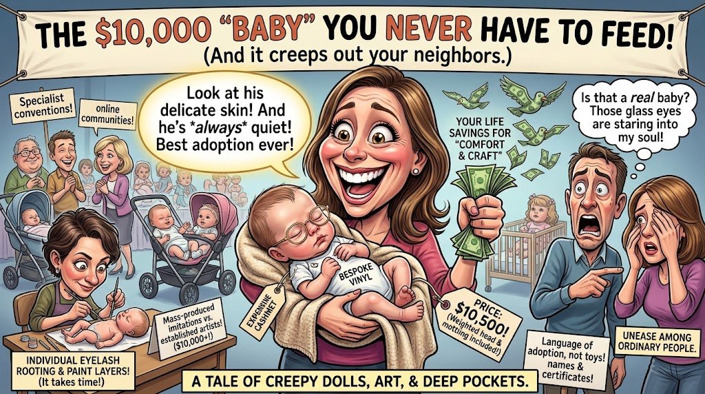 Hyper-Realistic Reborn Dolls Draw Collectors Seeking Comfort and Craft
